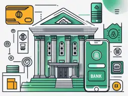 A smartphone displaying a digital bank app